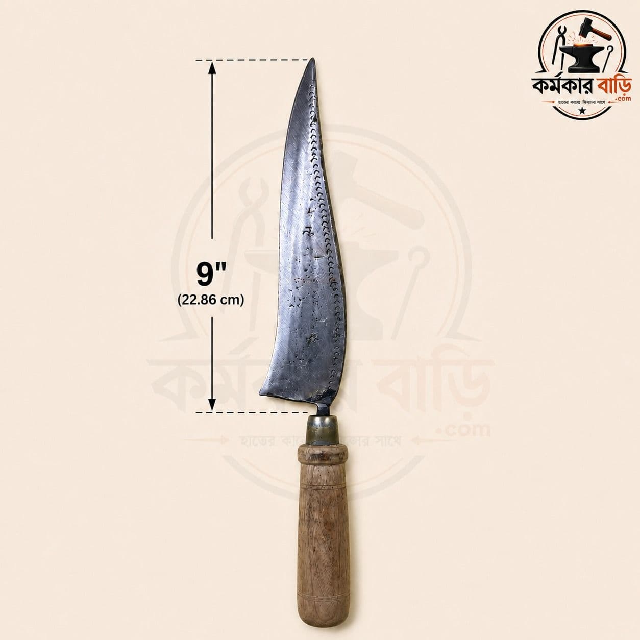 ৯ ইঞ্চি হাতে তৈরি দেশীয় লোহার মাঝারি ছুরি